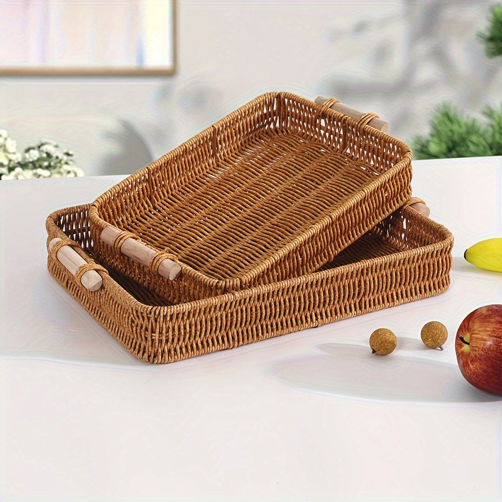 Dim Sum Basket - Hardness Rattan Wicker Woven Serving Baskets